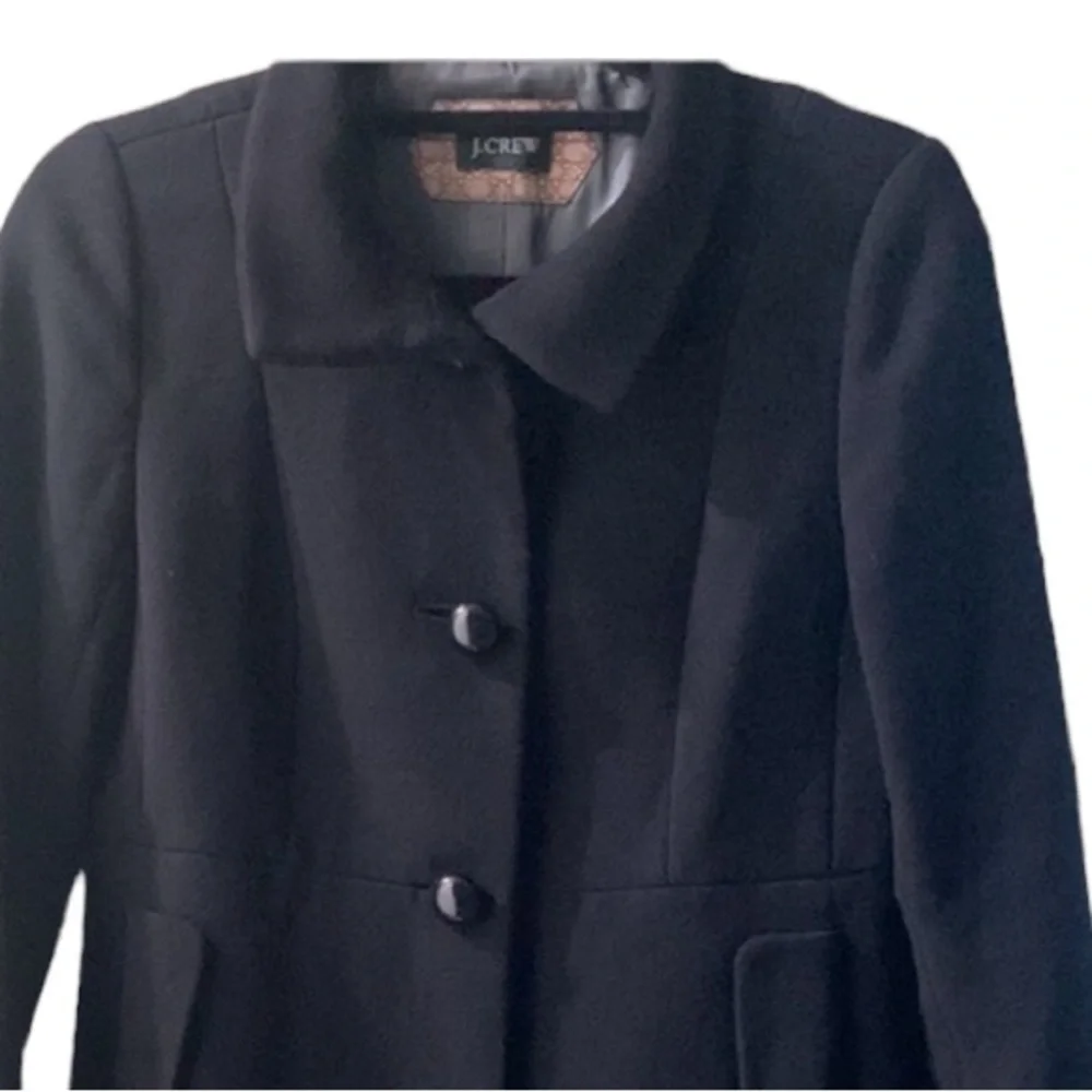 J crew black will blend coat size Small outerwear, career, classic